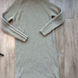 Cozy Ribbed Knit Sweater Dress
